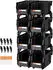 VEVOR Stapelboxen / Sichtlagerboxen 276x140x130mm, Schwarz, 8er-Pack (V3-Black-8)