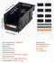 VEVOR Stapelboxen / Sichtlagerboxen 276x140x130mm, Schwarz, 8er-Pack (V3-Black-8)