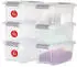 Iris Ohyama NTB-5 Aufbewahrungsbox mit Deckel 5L BPA-freier Kunststoff, 6er-Set, Silber (105079)