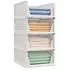 Songmics Schrank-Organizer klappbar, stapelbar, ausziehbarer Korb 6er Set, Kunststoff, weiß (LPC600WZ01)