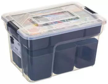 Paris Prix Samba Aufbewahrungsbox 10 F&auml;cher 8L Transparent