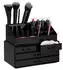 Relaxdays Make-Up Organizer mit 4 Schubladen, Schwarz, 2er-Set