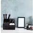 Relaxdays Make-Up Organizer mit 4 Schubladen, Schwarz, 2er-Set