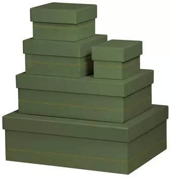 Rhodia Rhodiarama Home Office Stapelboxen 5er-Set, Salbei, Kunstleder (194564C)