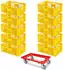 BRB 10 Euroboxen 600x400x240mm lebensmittelecht gelb + Transportroller (21386)