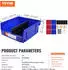 VEVOR Sichtlagerboxen Stapelboxen Kunststoff Blau/Rot 6er-Set