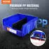 VEVOR Sichtlagerboxen Stapelboxen Kunststoff Blau/Rot 6er-Set