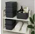 Relaxdays Aufbewahrungsbox mit Deckel 6er Set Schwarz