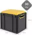 Proregal Eurobox Nextgen Seat Box Gelb HxBxT 36,5x30x40cm 30 Liter Griffe Offen Schwarz Eurobehälter Sitzbox Transportbox
