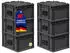 Proregal Supersparset 6x Eurobox Nextgen Portable HxBxT 23,5x30x40cm 20 Liter Schwarz Eurobehälter Transportbox Transportbehälter