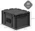Proregal Supersparset 6x Eurobox Nextgen Portable HxBxT 23,5x30x40cm 20 Liter Schwarz Eurobehälter Transportbox Transportbehälter