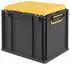 Proregal Eurobox Nextgen Seat Box Gelb HxBxT 36,5x30x40cm 30 Liter Griffe Geschlossen Schwarz Eurobehälter Sitzbox Transportbox