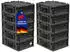 Proregal Supersparset 10x Eurobox Nextgen Portable HxBxT 13,5x30x40cm 11 Liter Schwarz Eurobehälter Transportbox Transportbehälter