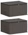 vidaXL Aufbewahrungsbox mit transparentem Oberfenster 2 pcs Grau