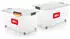 BigDean 2 Stück 60 L Aufbewahrungsbox mit Deckel Groß Transparent Stapelbare Robuste Box
