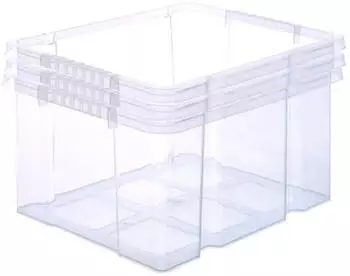 BigDean 3x Stabile Kunststoffbox Eurobox Dreh Stapelbar 44x35x24cm Passt in Kastenregale