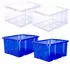 BigDean 3x Stabile Kunststoffbox Eurobox Dreh Stapelbar 44x35x24cm Passt in Kastenregale