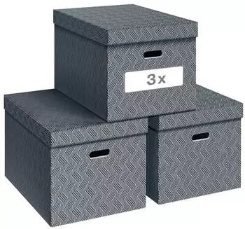 Otto Office Aufbewahrungsbox &raquo;Large 6142&laquo; 3 St&uuml;ck 46 L grau 35.5x30.5x51 cm