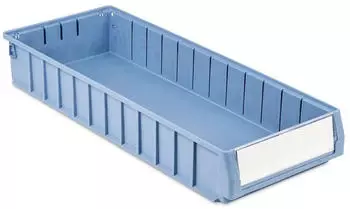 Proregal SparSet 10 x Regalkasten 600 BN Mit Etikett und Schutzhaube HxBxT 9 x 23,4 x 60 cm 9,4 Liter Sichtlagerkasten Sortimentskasten