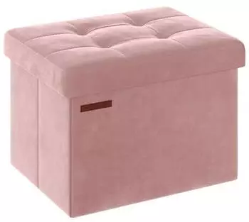 Songmics Aufbewahrungsbox mit Deckel bis 130 kg belastbar pastellrosa