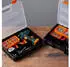 Relaxdays Sortierbox 4er Set Orange chwarz ransparent