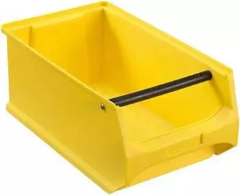Proregal Gelbe Sichtlagerbox 4.1 Mit Griffstange HxBxT 15 x 20 x 35 cm 7,2 Liter Sichtlagerbeh&auml;lter Sichtlagerkasten Sichtlagerkastensortiment Sortierbeh&auml;lter