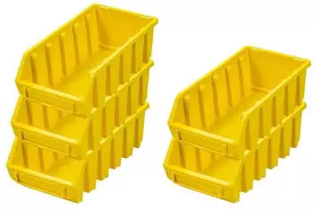 Proregal SuperSparSet 5x Sichtlagerbox 2L HxBxT 7,5 x 11,6 x 21,2 cm Polypropylen Gelb