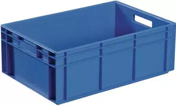 Tecwerk Transportbeh&auml;lter L400xB300xH220mm blau PP Durchfassgr.Seitenw.geschl.