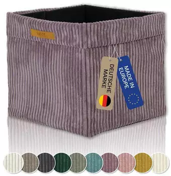 Lycce Aufbewahrungskorb Cord 1P faltbar, 33x31x33cm, Altrosa