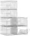 Songmics Schuhboxen 12er-Set, stapelbar, transparentes Weiß, 34x25x18,4cm (LSP032W12V1)