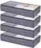 VEVOR Unterbett-Aufbewahrungsbox mit transparentem Deckel, 4er-Set, 90L (996x500x180mm)