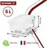 Iris Ohyama CNL-5 Aufbewahrungsbox 10er-Set, 5L, Transparent, Stapelbar, Kunststoff (105060)