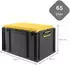 Proregal Eurobox Nextgen Seat Box Gelb HxBxT 36,5x40x60cm 65 Liter Griffe Geschlossen Schwarz Eurobehälter Sitzbox Transportbox
