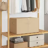 vidaXL Aufbewahrungsbox 2 pcs Creme 60 x 43 x 35 cm Vliesstoff