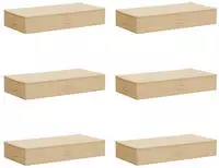 Vidaxl Storage Box 6 Pcs Cream 100 X 50 X 18 Cm Non-woven Fabric