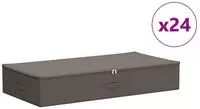 Aufbewahrungsbox 24 Pcs Grau 100 X 50 X 18 Cm Vliesstoff Vidaxl
