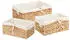 vidaXL Aufbewahrungskörbe 3 pcs Natur 40 x 30 x 18 cm Wasserhyazinthe