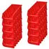 Proregal SuperSparSet 10x Sichtlagerbox 2L HxBxT 7,5 x 11,6 x 21,2 cm Polypropylen Rot
