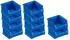 Proregal SparSet 10x Blaue Sichtlagerbox 1,0 HxBxT 6 x 10 x 10 cm 0,4 Liter Sichtlagerbehälter