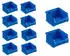 Proregal SparSet 10x Blaue Sichtlagerbox 1,0 HxBxT 6 x 10 x 10 cm 0,4 Liter Sichtlagerbehälter