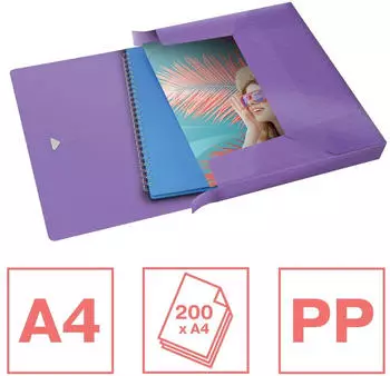 Esselte 2 x Ablagebox Colour'Breeze A4 PP 25mm lavendel