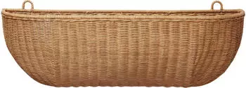 ferm LIVING Wall Basket Braided Rattan 25x75 cm - Natural