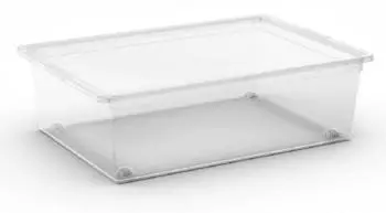 Proregal SuperSparSet 10x Mehrzweck Aufbewahrungsbeh&auml;lter HIPPO mit Deckel HxBxT 16x55x39 cm 27 Liter Transparent