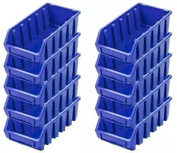 Proregal SuperSparSet 10x Sichtlagerbox 2L HxBxT 7,5 x 11,6 x 21,2 cm Polypropylen Blau