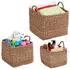 Relaxdays 3-tlg. Aufbewahrungskorb Set aus Seegras Braun