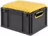 Proregal Eurobox Nextgen Seat Box Gelb HxBxT 26,5x30x40cm 20 Liter Griffe Offen Schwarz Eurobehälter Sitzbox Transportbox