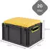 Proregal Eurobox Nextgen Seat Box Gelb HxBxT 26,5x30x40cm 20 Liter Griffe Offen Schwarz Eurobehälter Sitzbox Transportbox