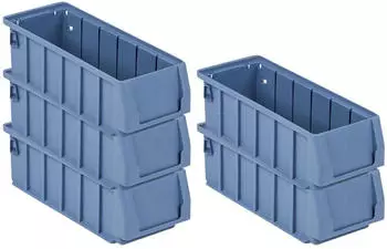 Proregal SparSet 5 x Regalkasten 300 SN Mit Etikett und Schutzhaube HxBxT 9 x 11,7 x 30 cm 2 Liter Sichtlagerkasten Sortimentskasten