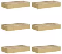 vidaXL Aufbewahrungsbox mit transparentem Oberfenster 6 pcs Creme