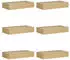 vidaXL Aufbewahrungsbox mit transparentem Oberfenster 6 pcs Creme